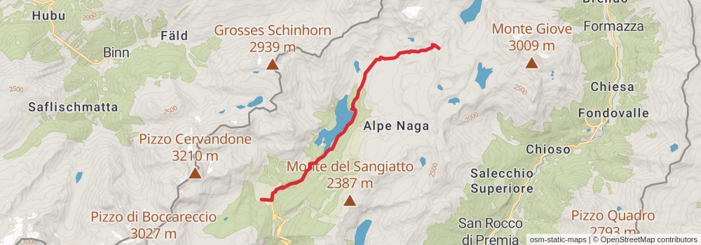 Sentiero Italia - Alps Section stage 116 Map