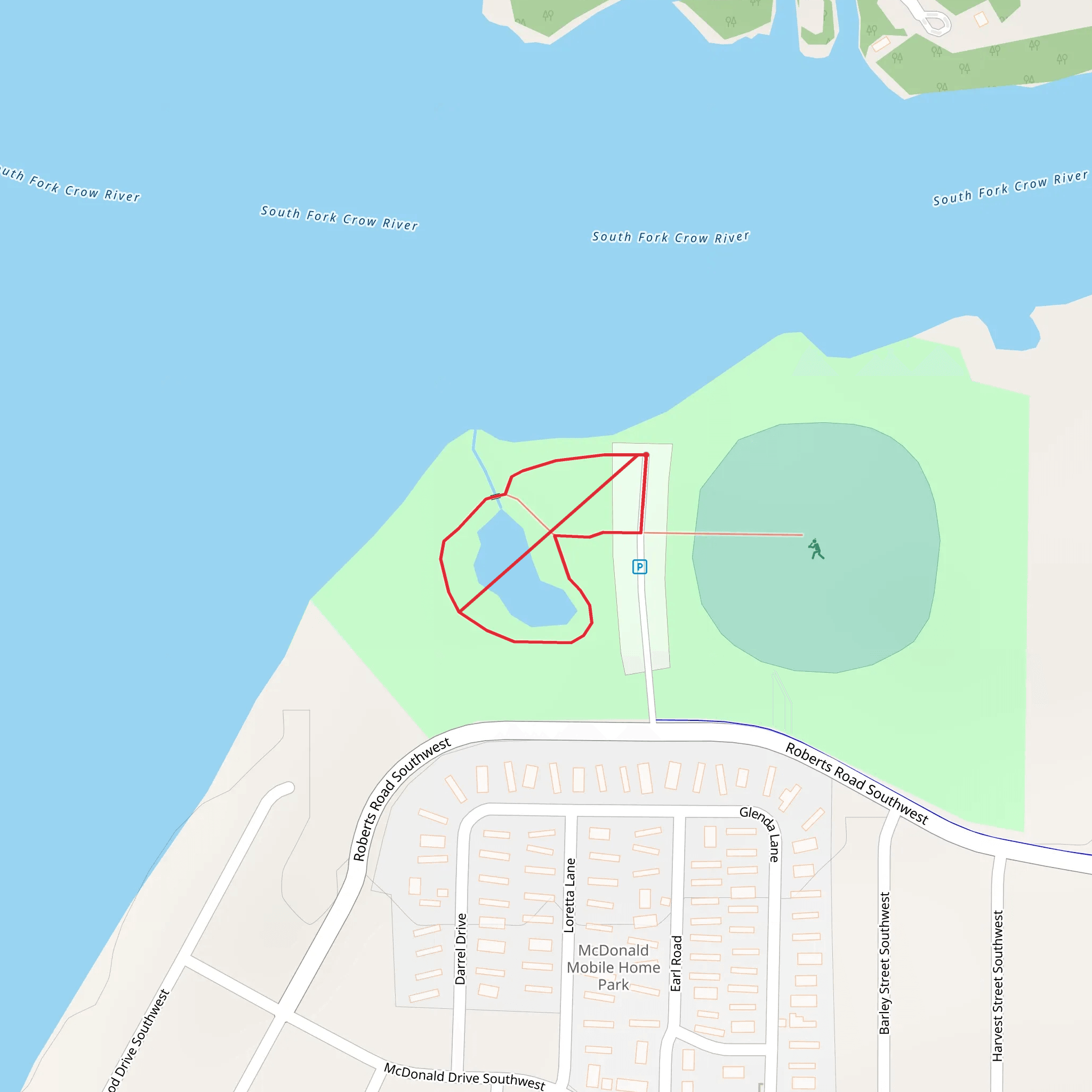 Roberts Park Loop mobile static map