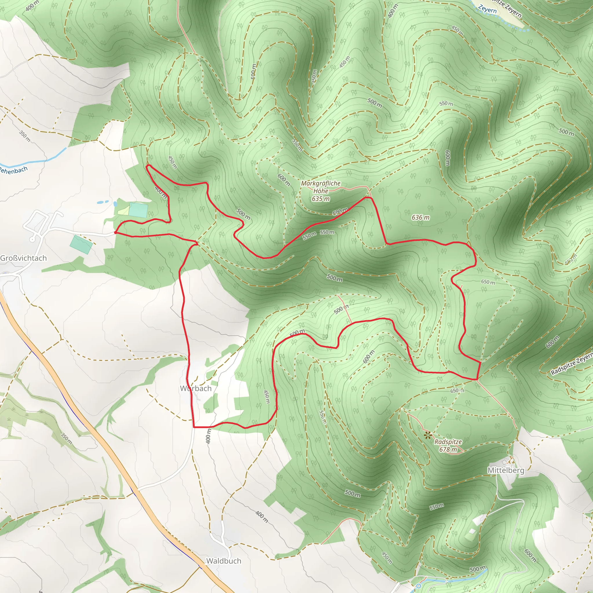 Kirchbuehl Weg mobile static map