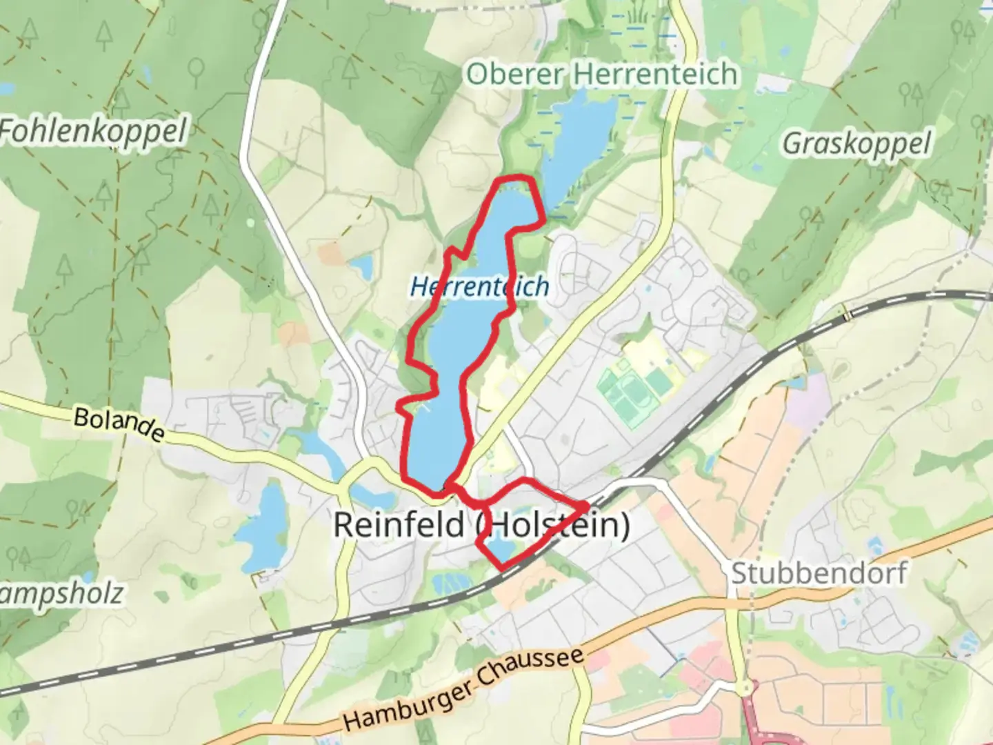 An image depicting the trail Neuhöfer Teich and Herrenteich Loop and its surrounding area.