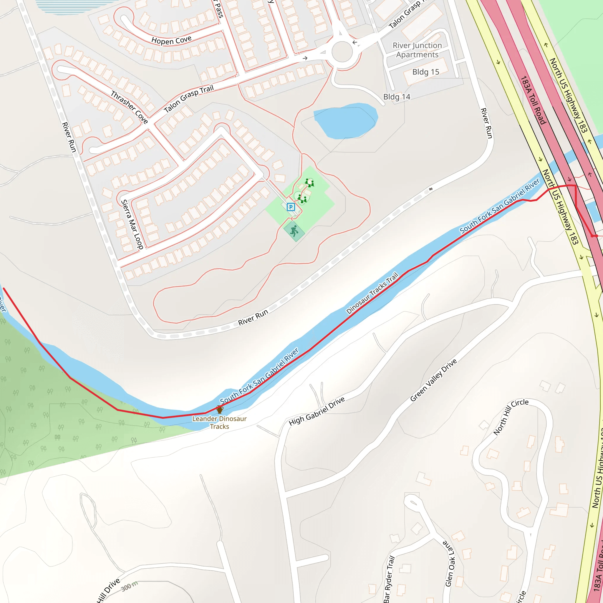 Dinosaur Tracks Trail mobile static map
