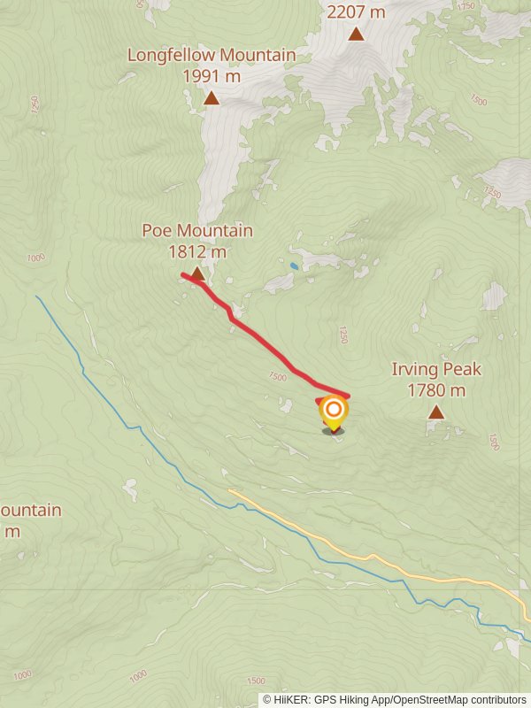 Little Wenatchee Ridge via Irving Pass Trail mobile static map