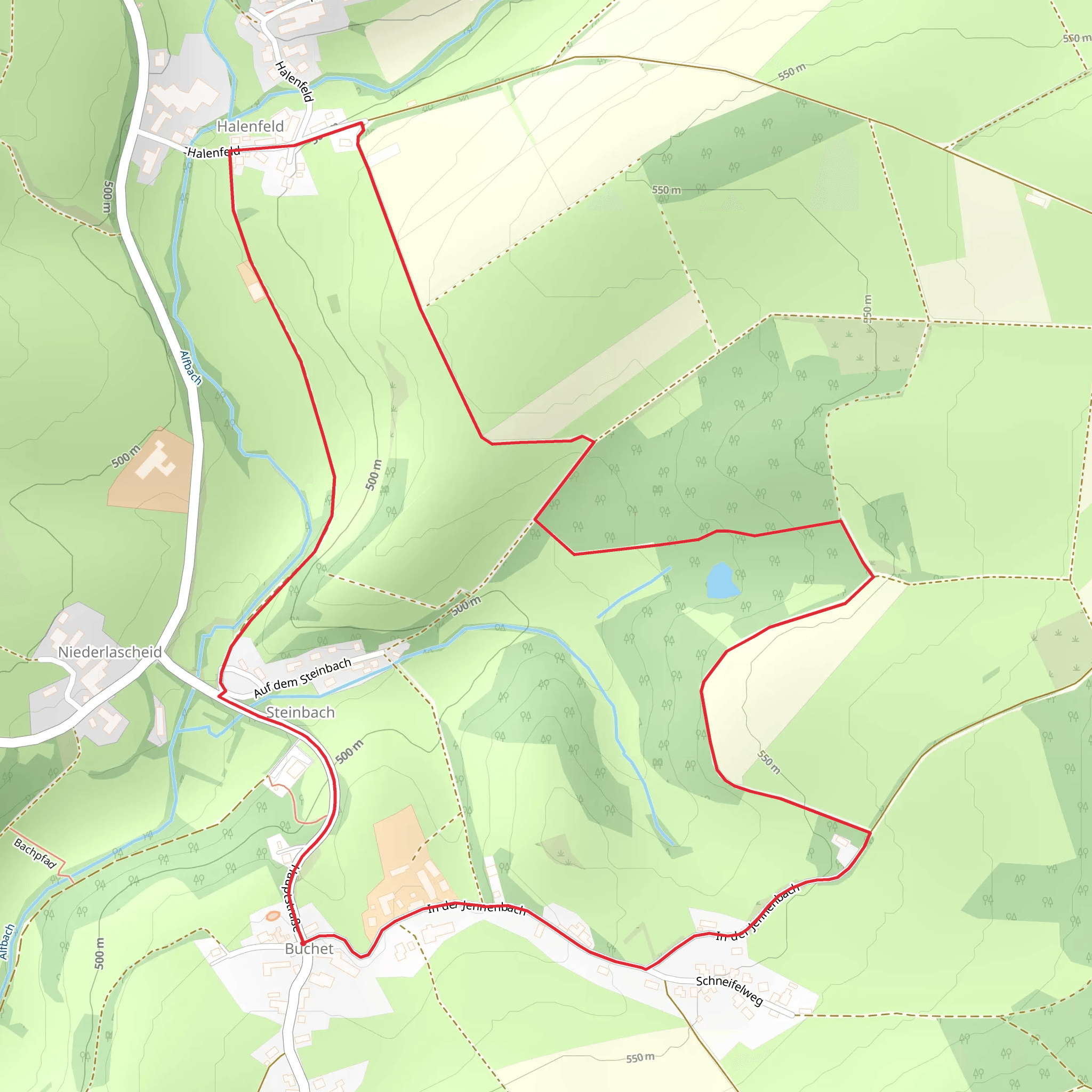 Steinbach and Halenfeld Loop - Buchet mobile static map