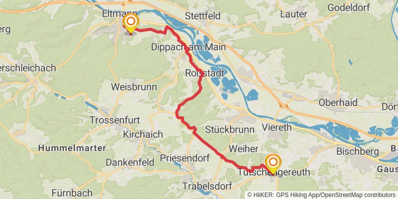 Steigerwald Panoramaweg stage 8 Map