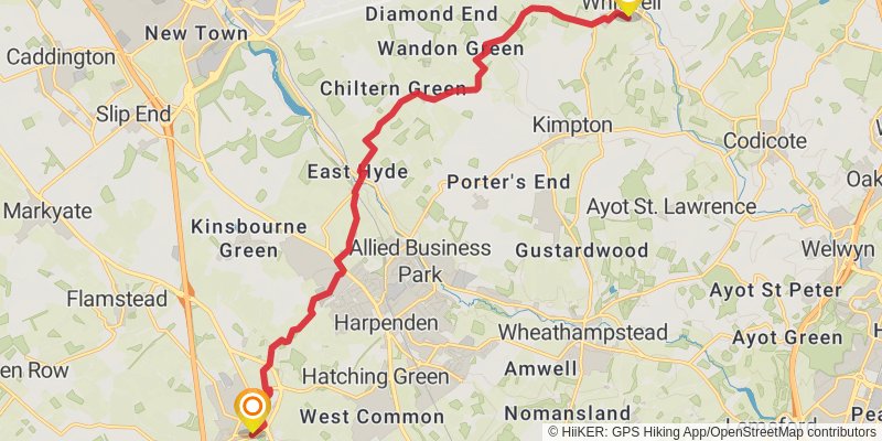 Hertfordshire Way alt 4 Map