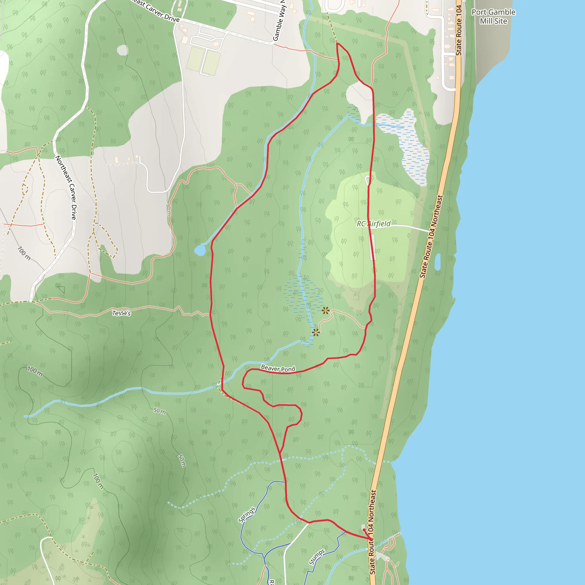 Beaver Pond Loop mobile static map