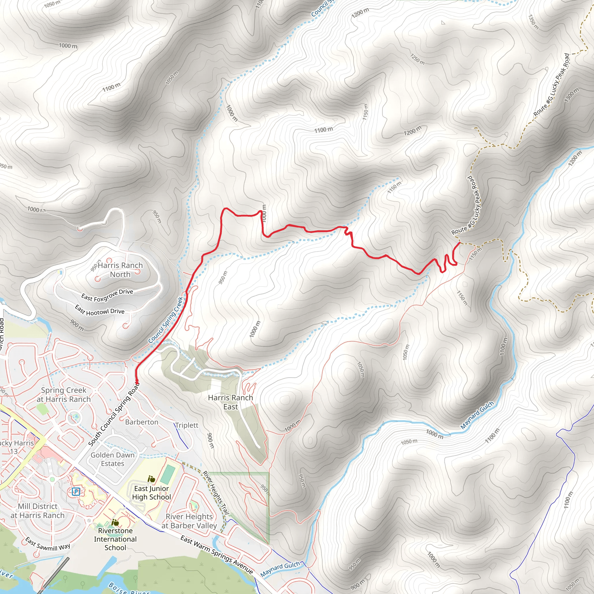 Council Spring Creek - Homestead Trail mobile static map
