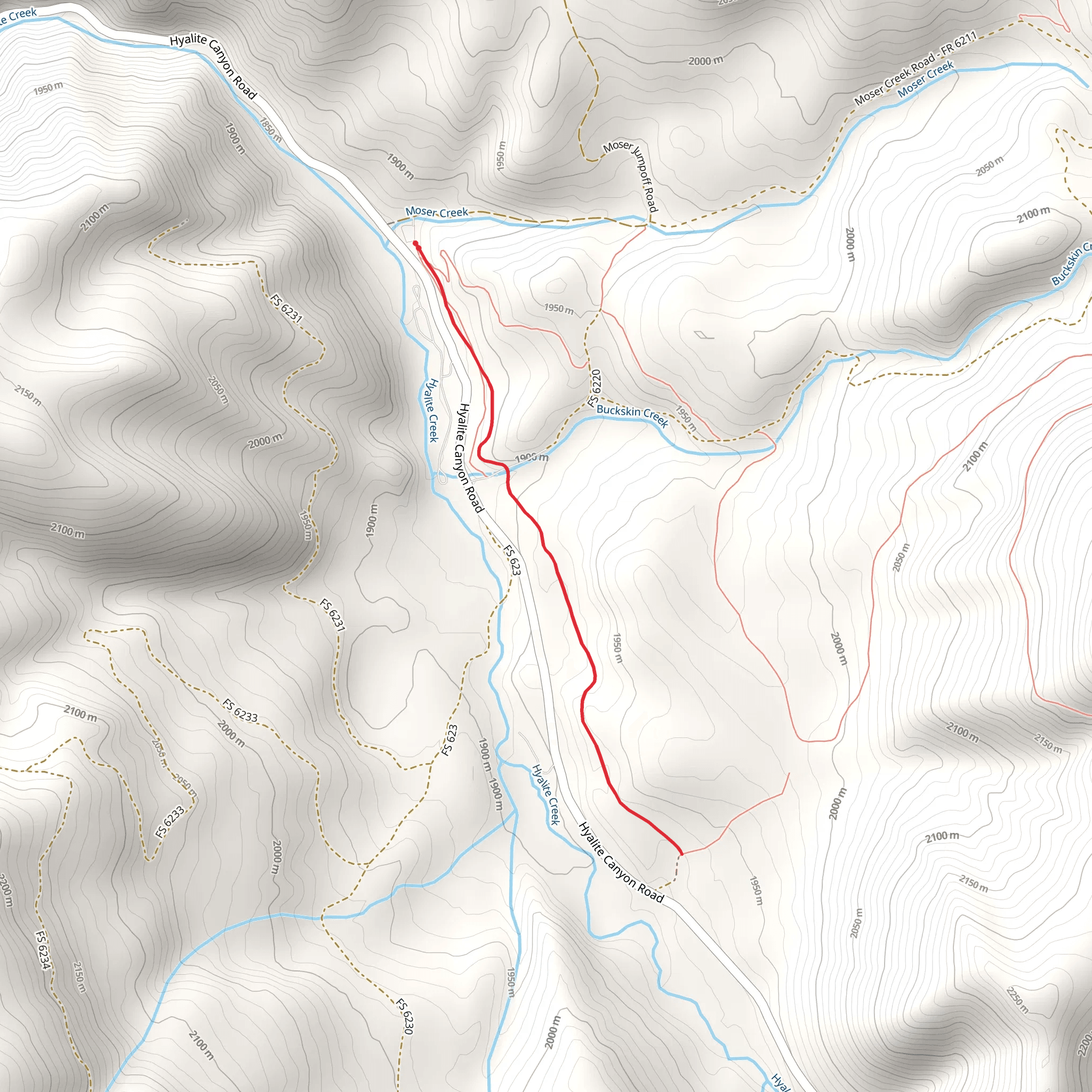 Moser Creek Trail mobile static map