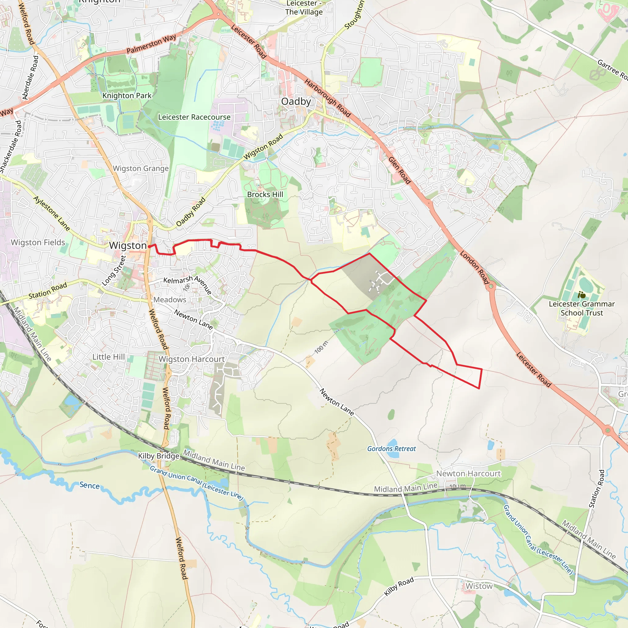 Glen Gorse Golf Club Loop mobile static map