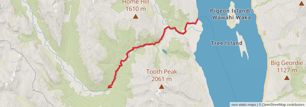 Te Araroa Trail stage 163 Map