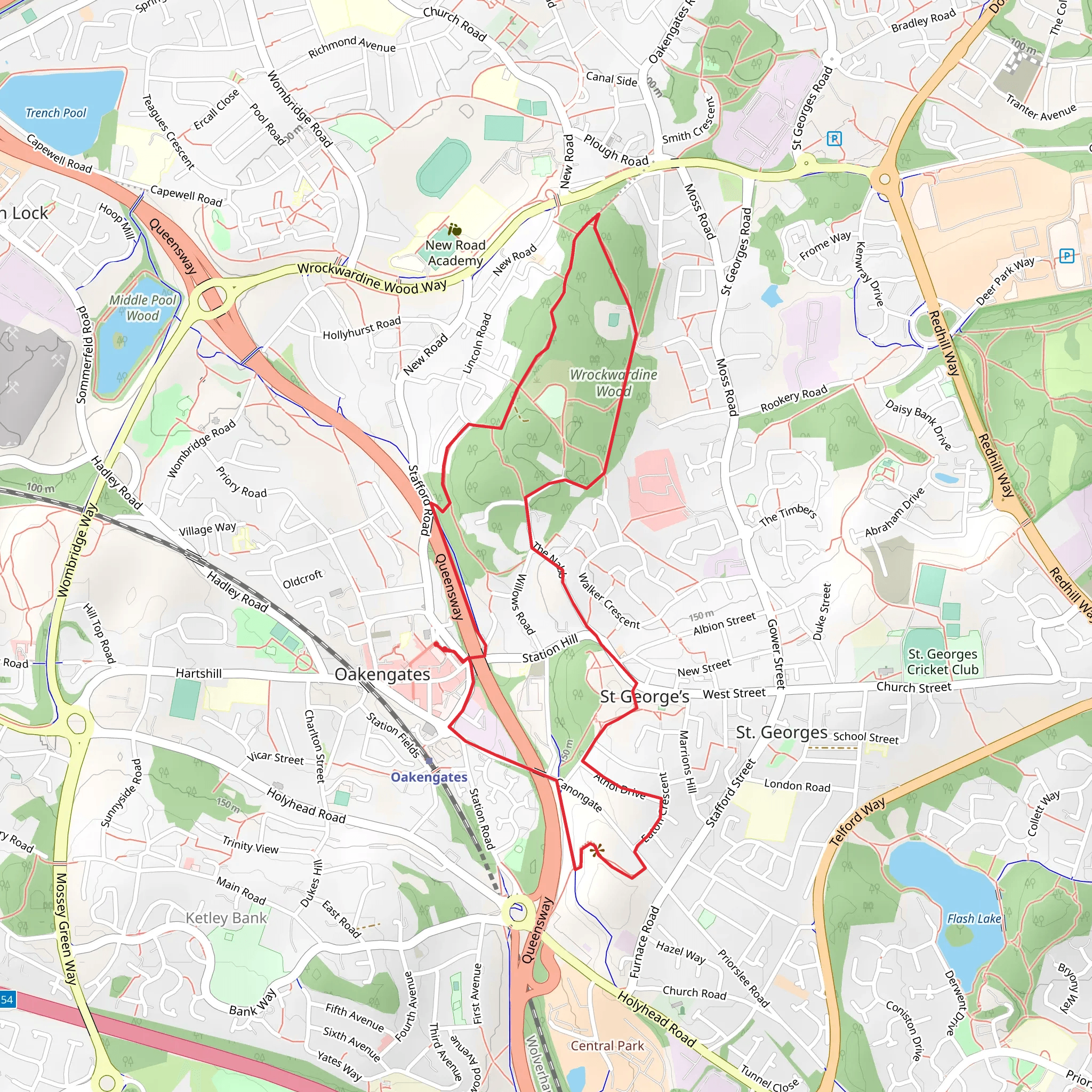 Oakengates mobile static map