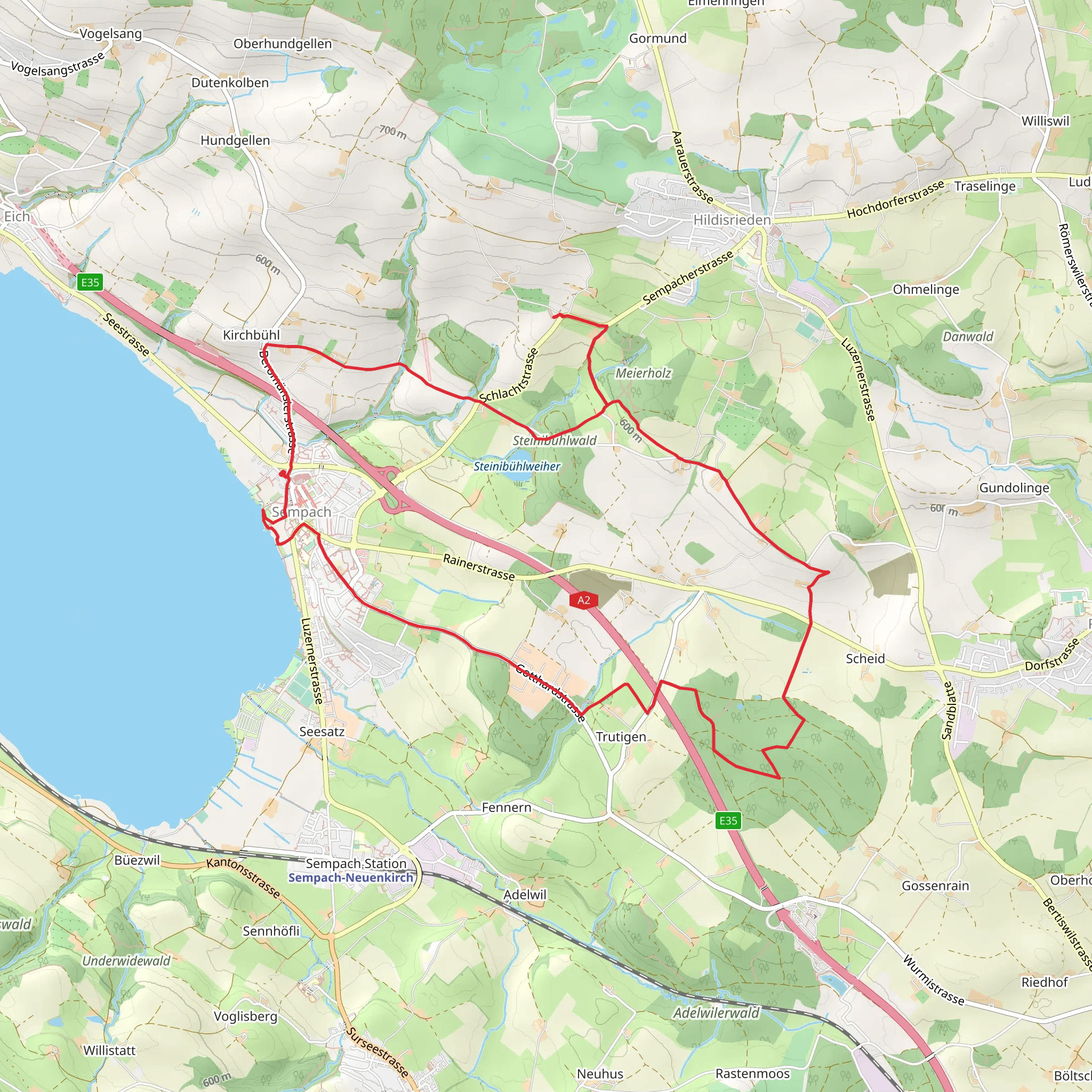 Sempach Geschichtsträchtig mobile static map