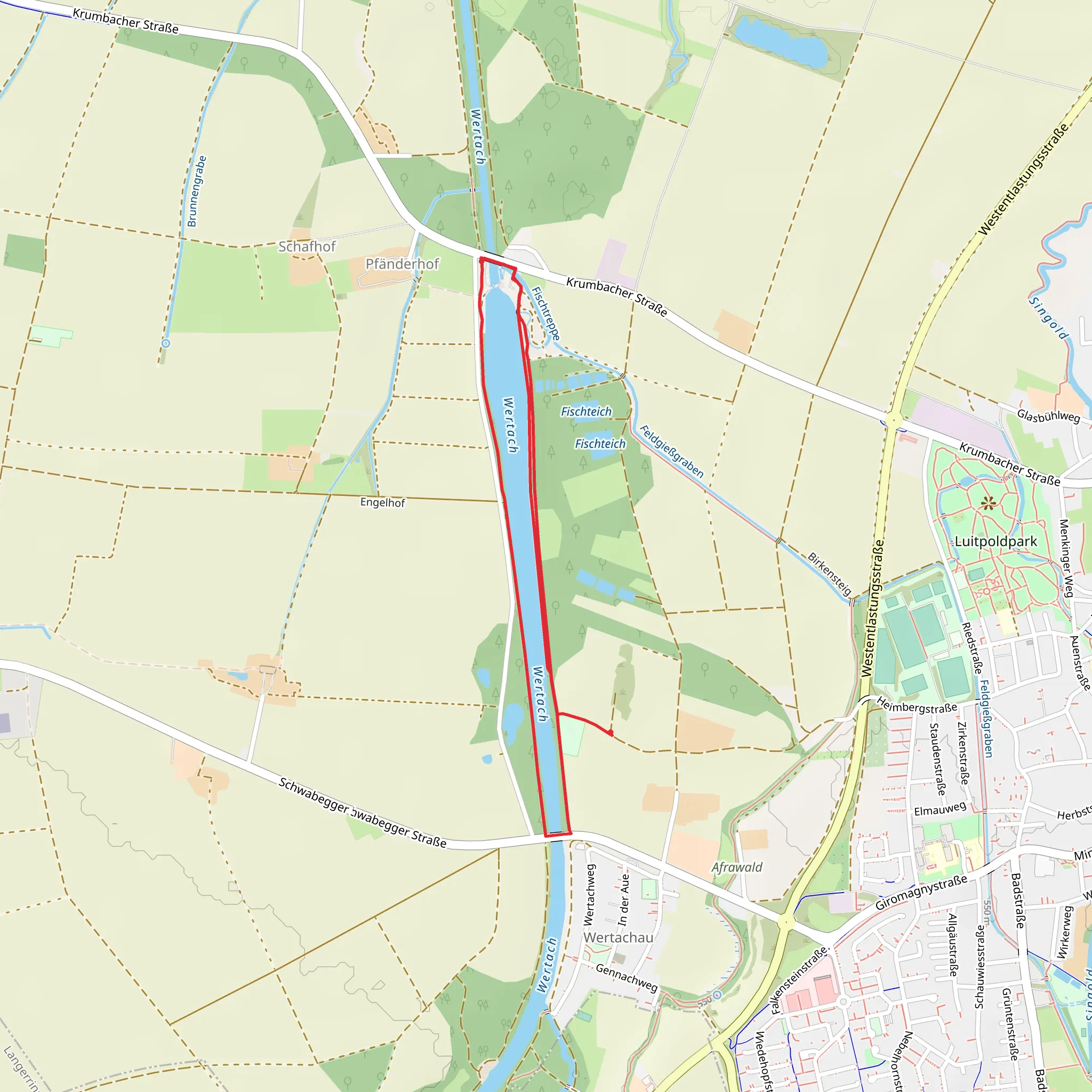 Wertach and Fischtreppe Loop mobile static map