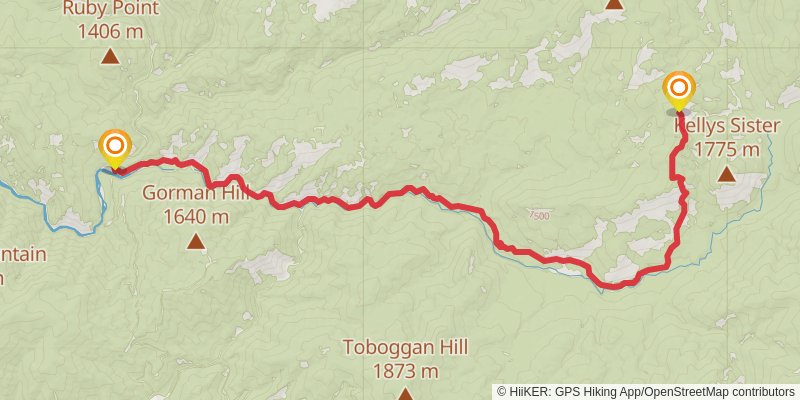 Ultra Pedestrian North Loop stage 25 Map