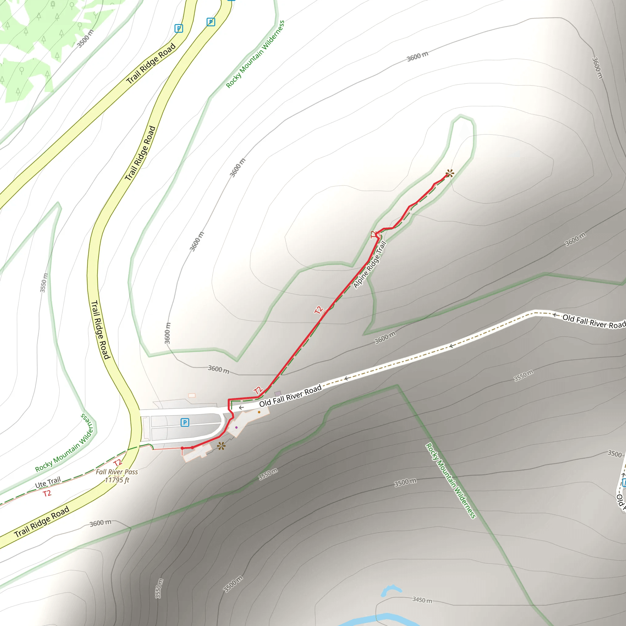 Alpine Ridge Trail mobile static map