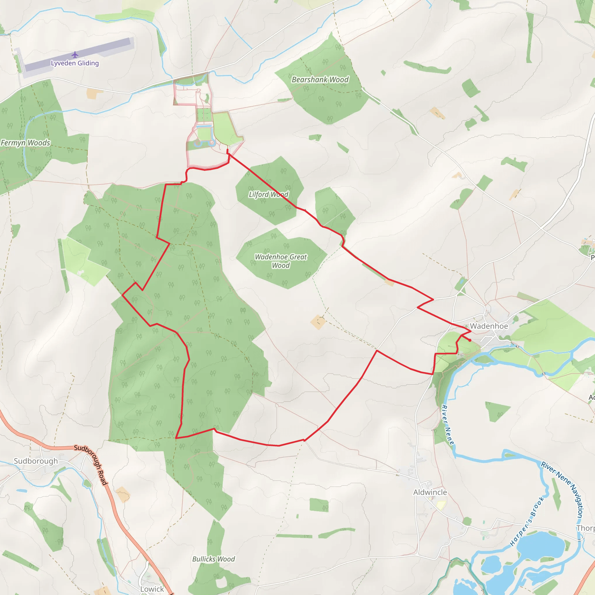 Wadenhoe-Lyveden mobile static map