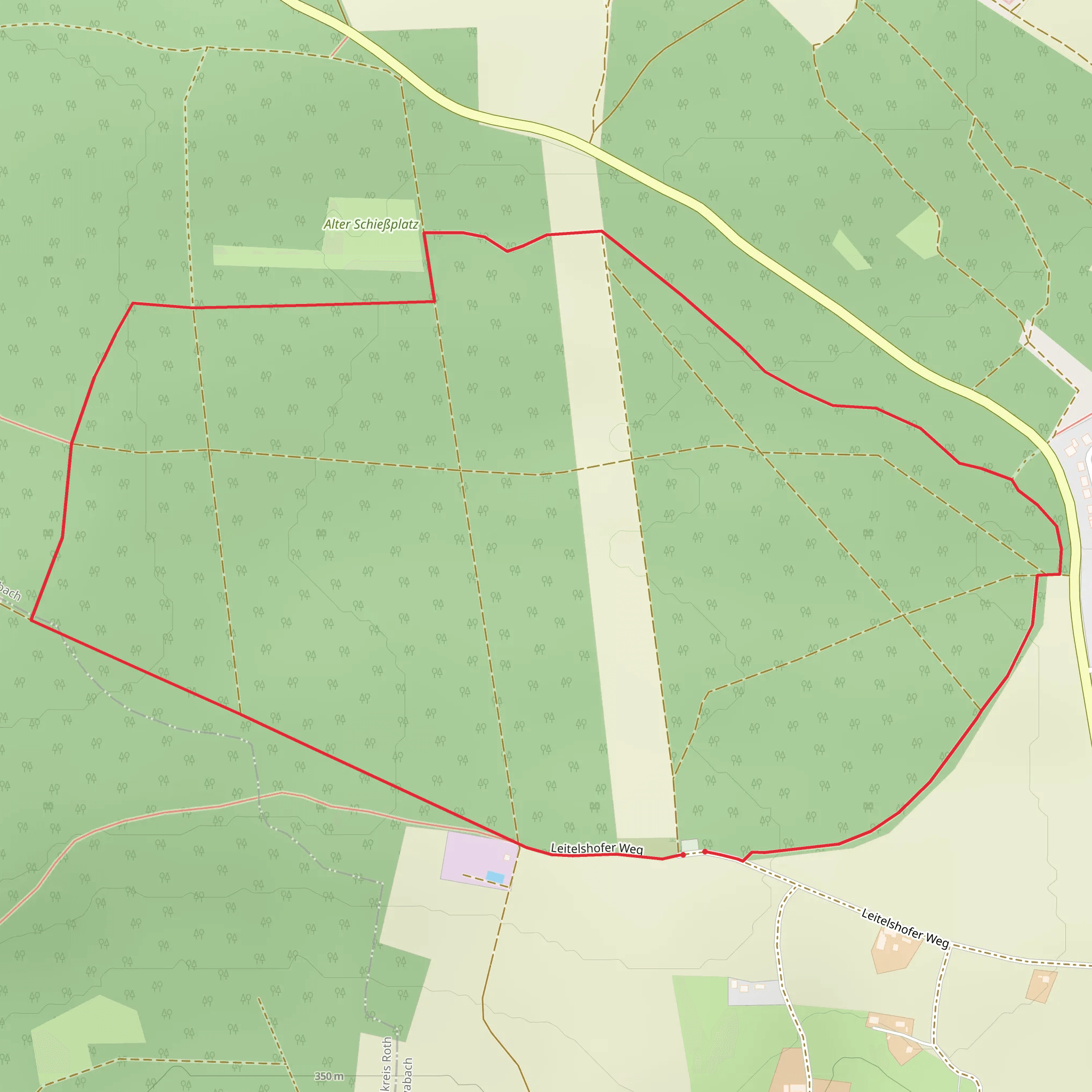 Leitelshofer Weg and Brünst Loop mobile static map