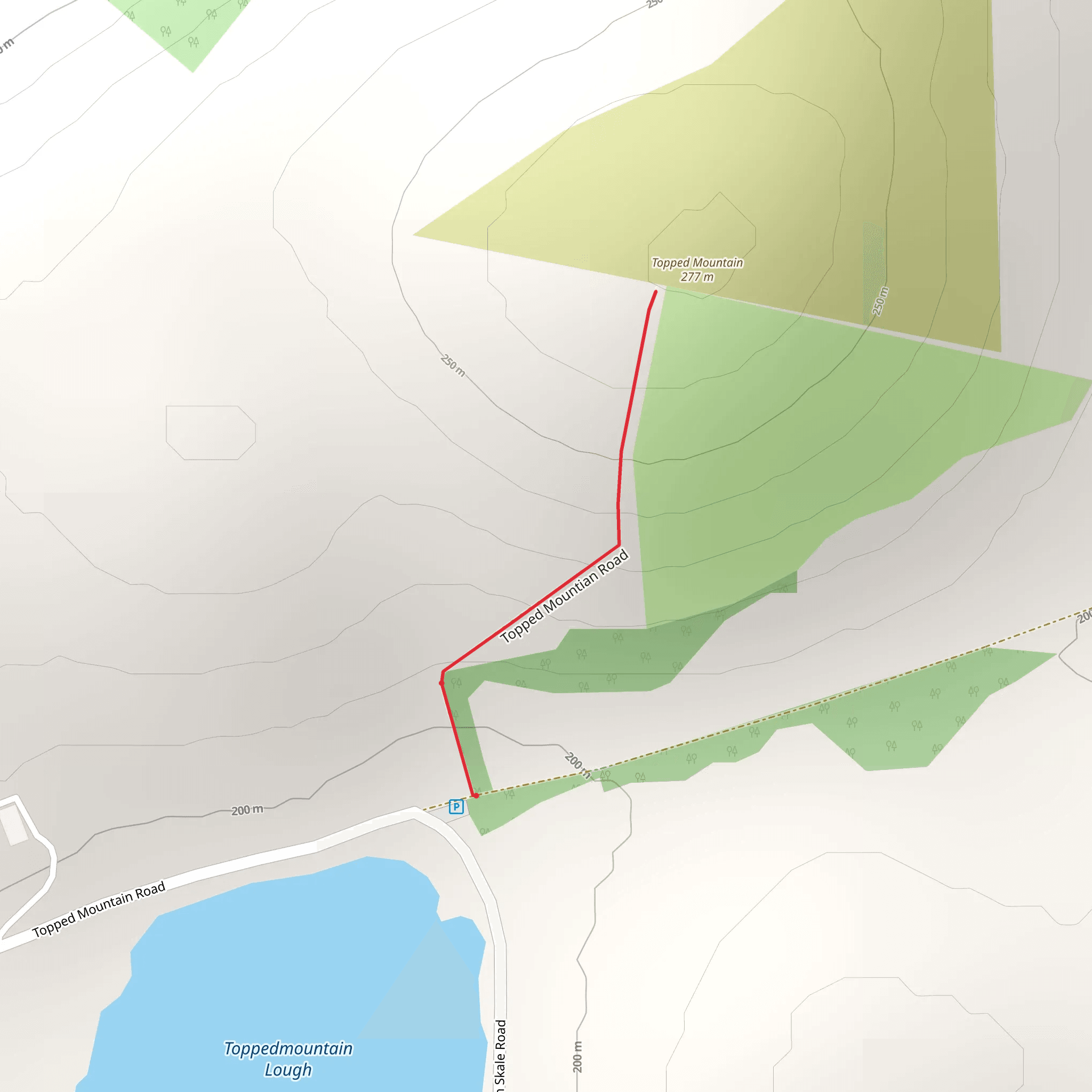 Topped Mountain mobile static map