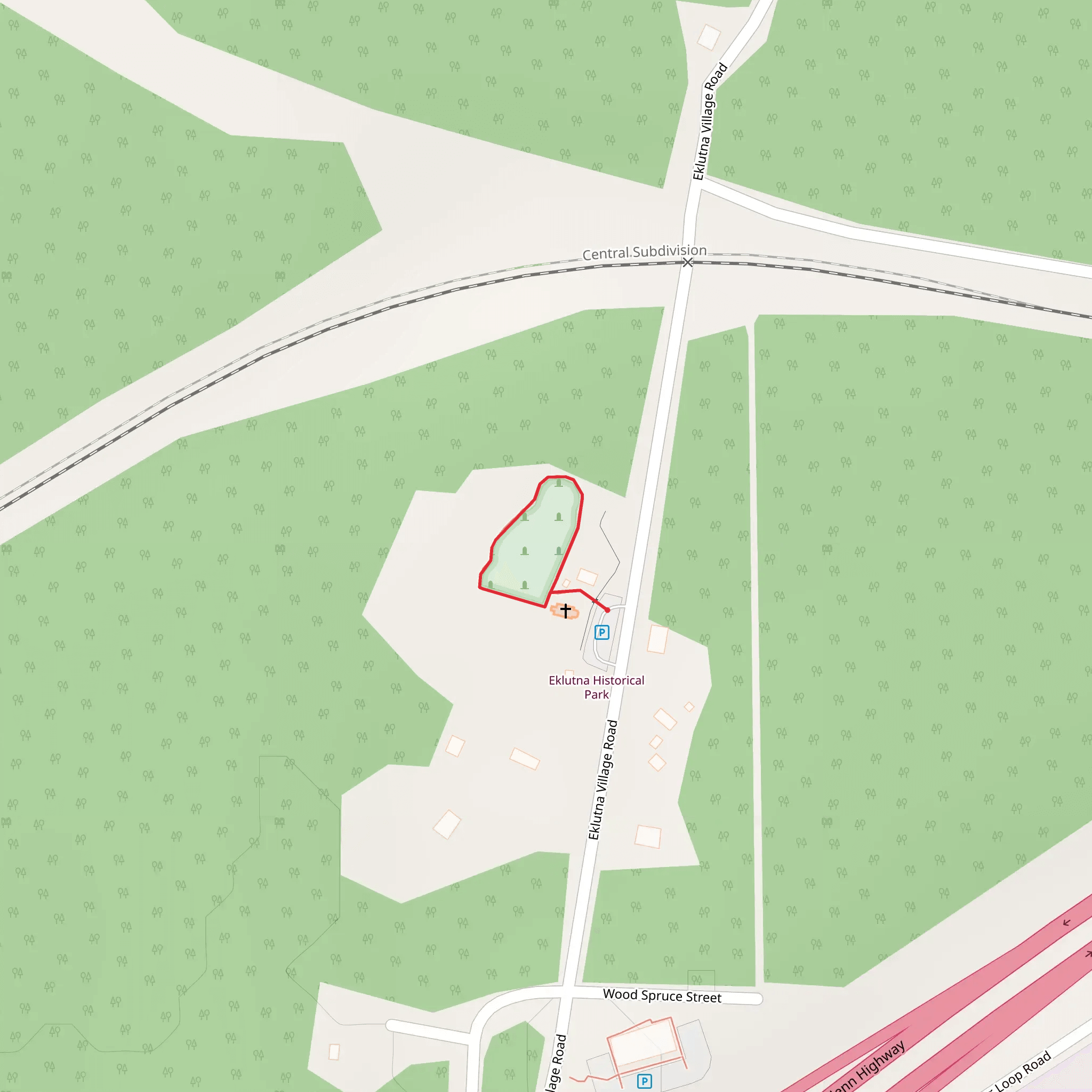 Eklutna Historical Park Loop mobile static map