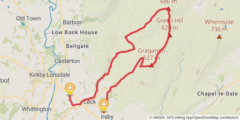 Lancashire's Northern Loop Walk stage 5 Map