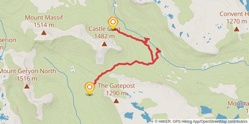 Overland Track - Julie and Darren stage 5 Map