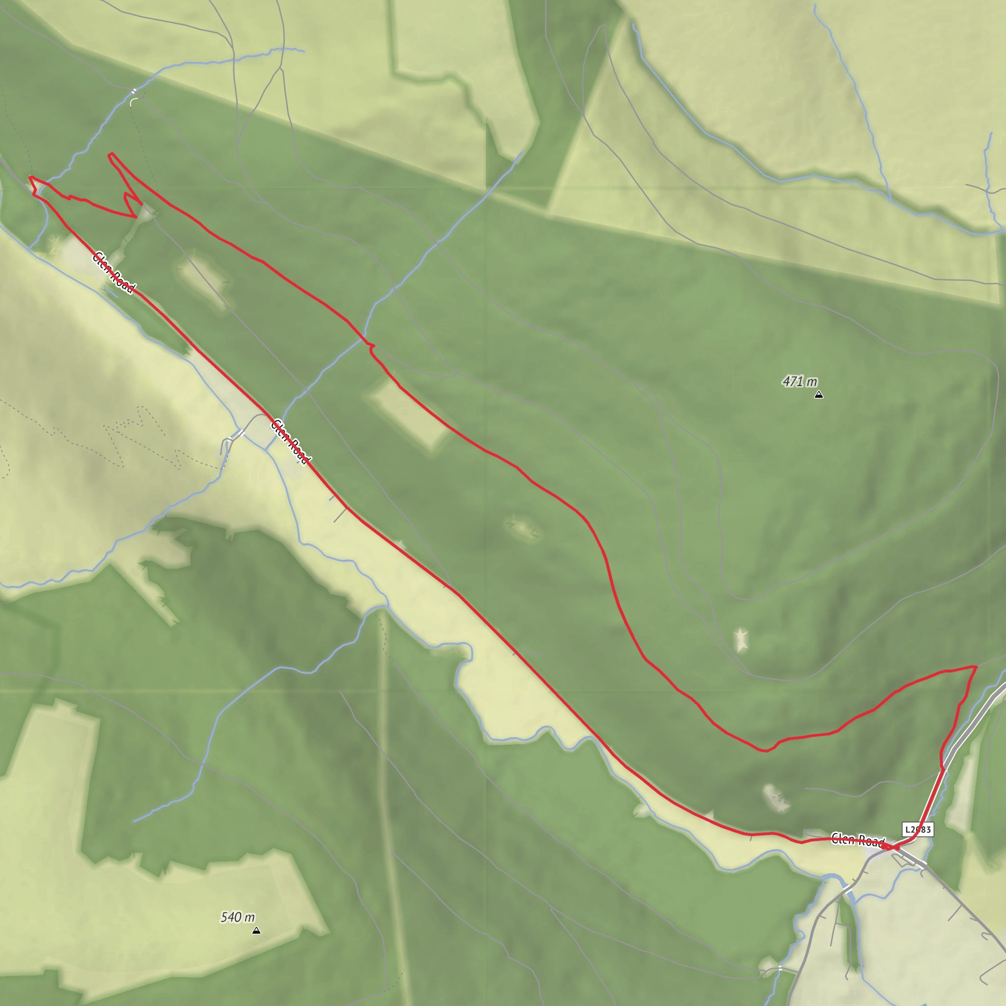 The Glenmalure Lodge mobile static map