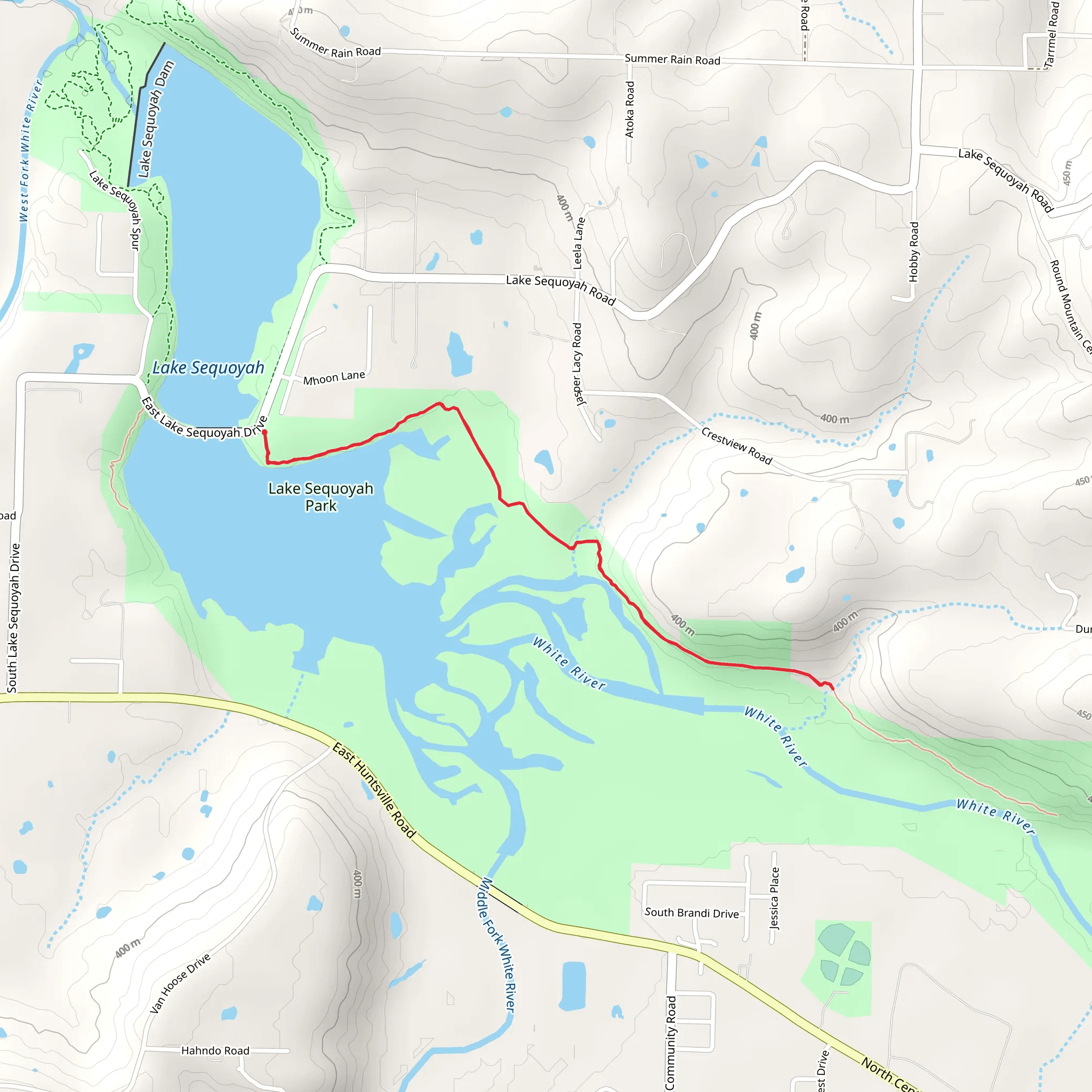 Lake Sequoyah mobile static map