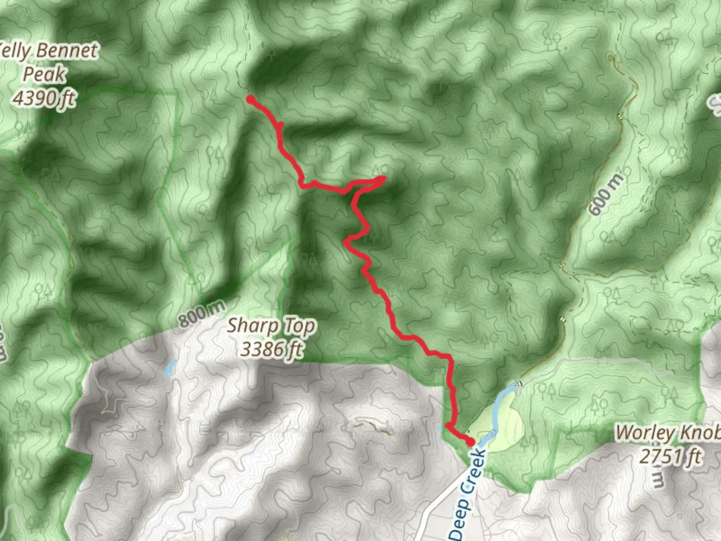 An image depicting the trail Nolan Divide Trail - Short and its surrounding area.