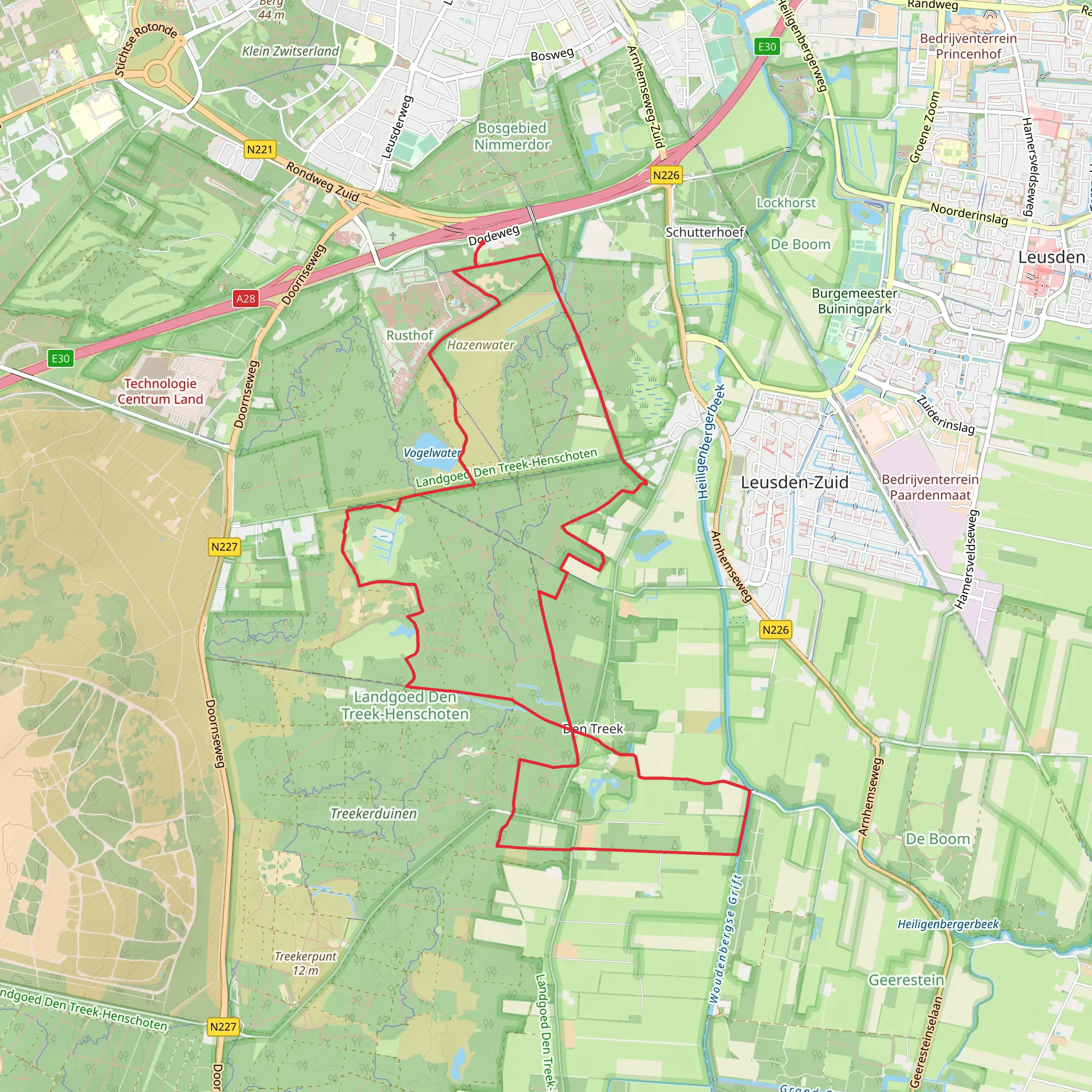 Akkersesteeg, Ringheuvels and Waswater Loop mobile static map