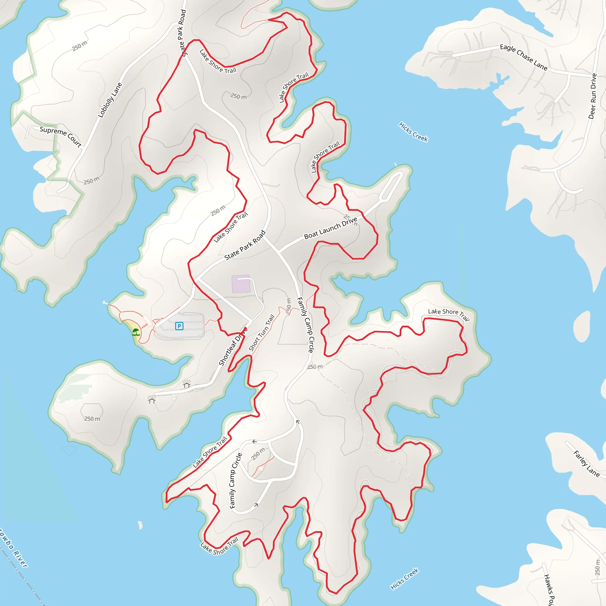 Lake Shore Trail Loop mobile static map