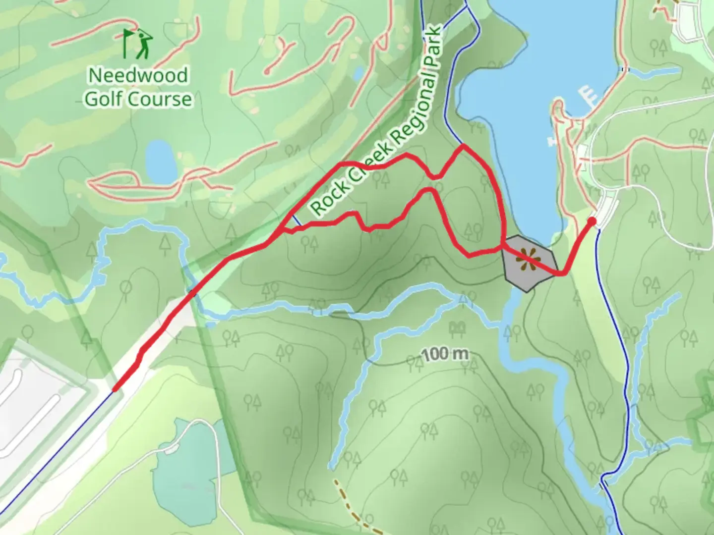 An image depicting the trail Parilla and Guide Path Loop and its surrounding area.