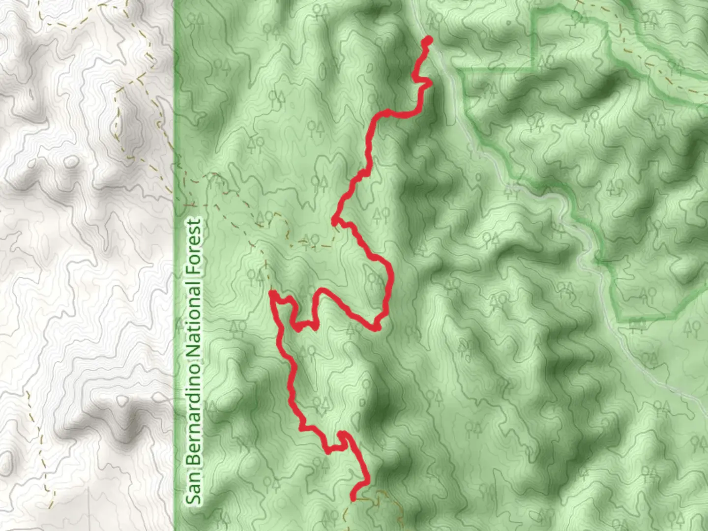 An image depicting the trail Hixon - Bautista Trail and its surrounding area.