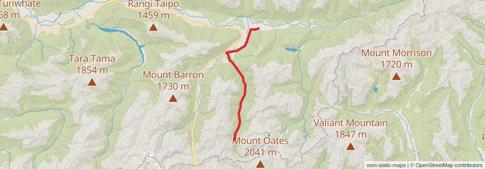 Te Araroa Trail stage 128 Map