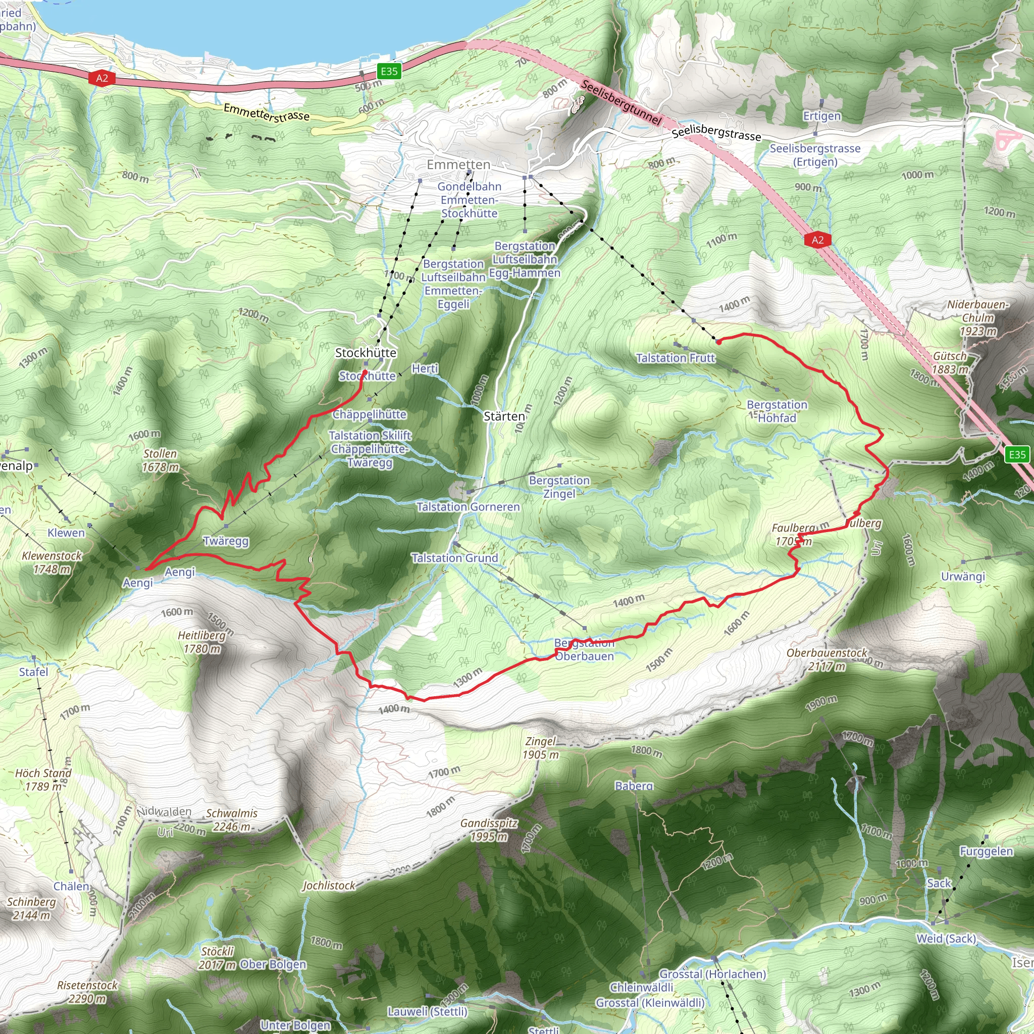 Wildbeobachtungspfad Emmetten mobile static map