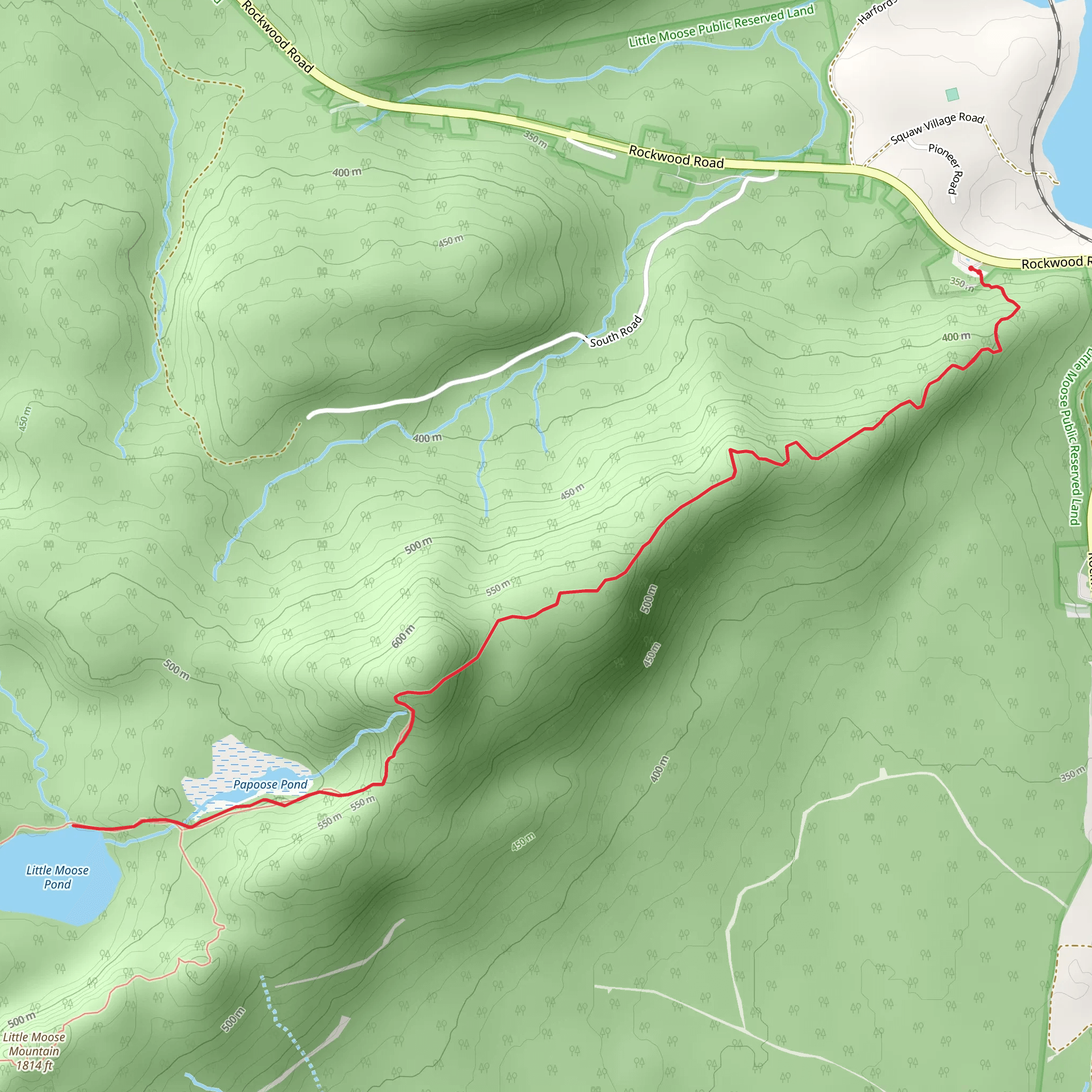 Little Moose Hiking Trail mobile static map