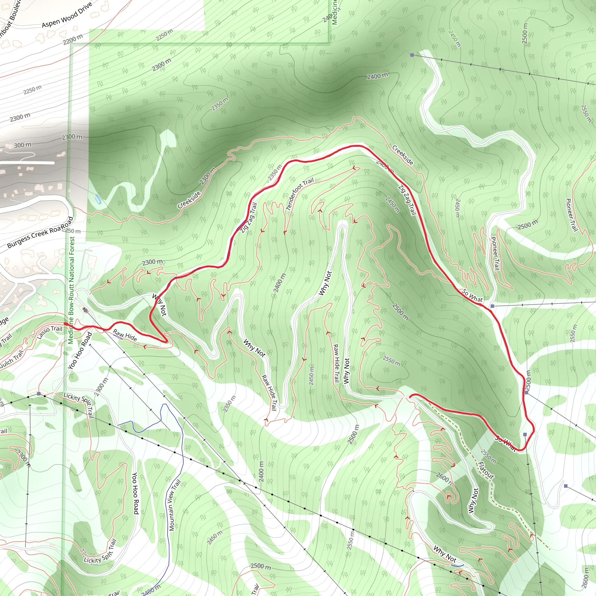 Zig Zag Trail mobile static map