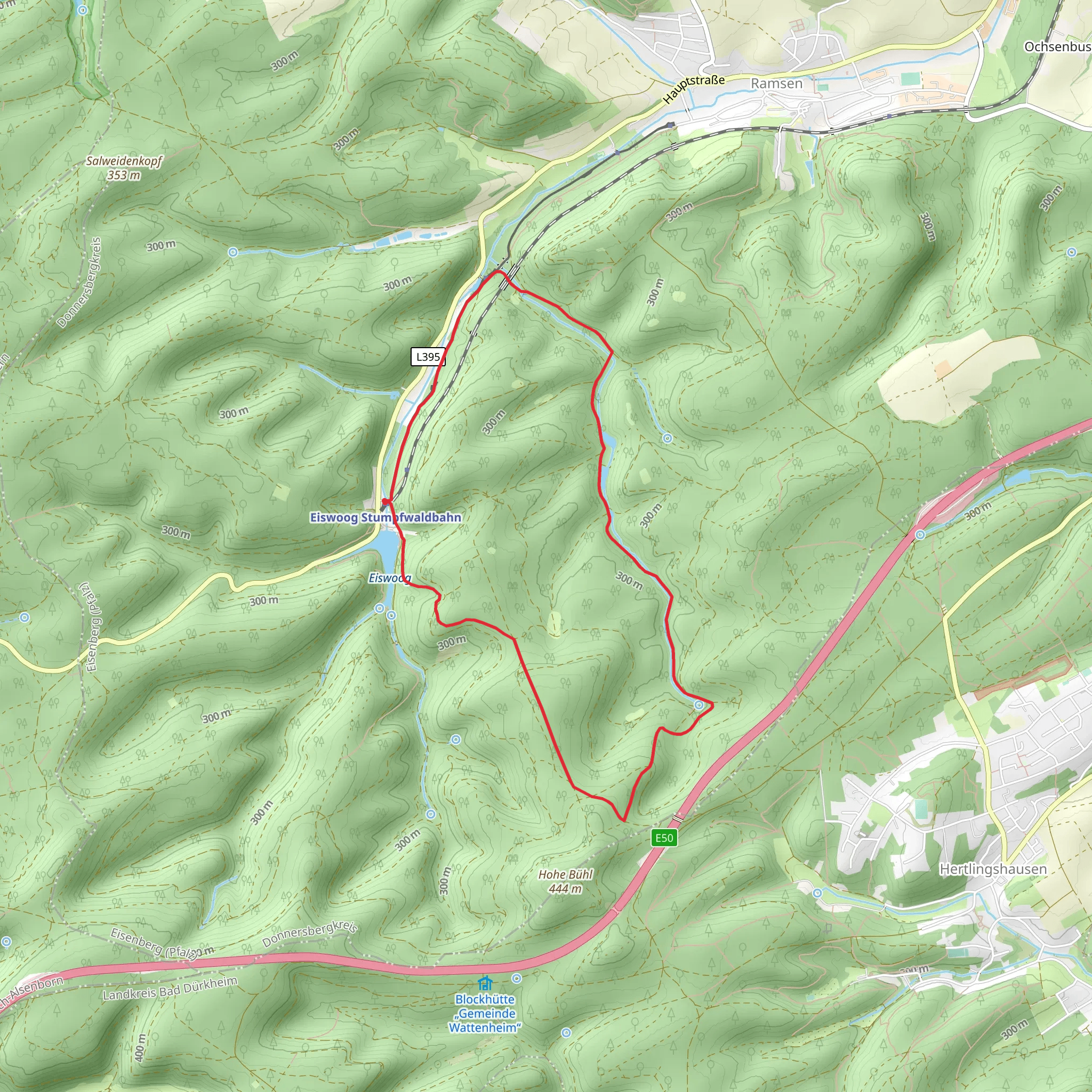 Bockbachtal via Pfaelzer Natur Freundeweg mobile static map