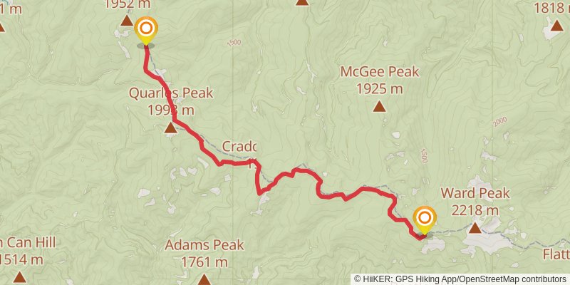 Ultra Pedestrian North Loop stage 18 Map