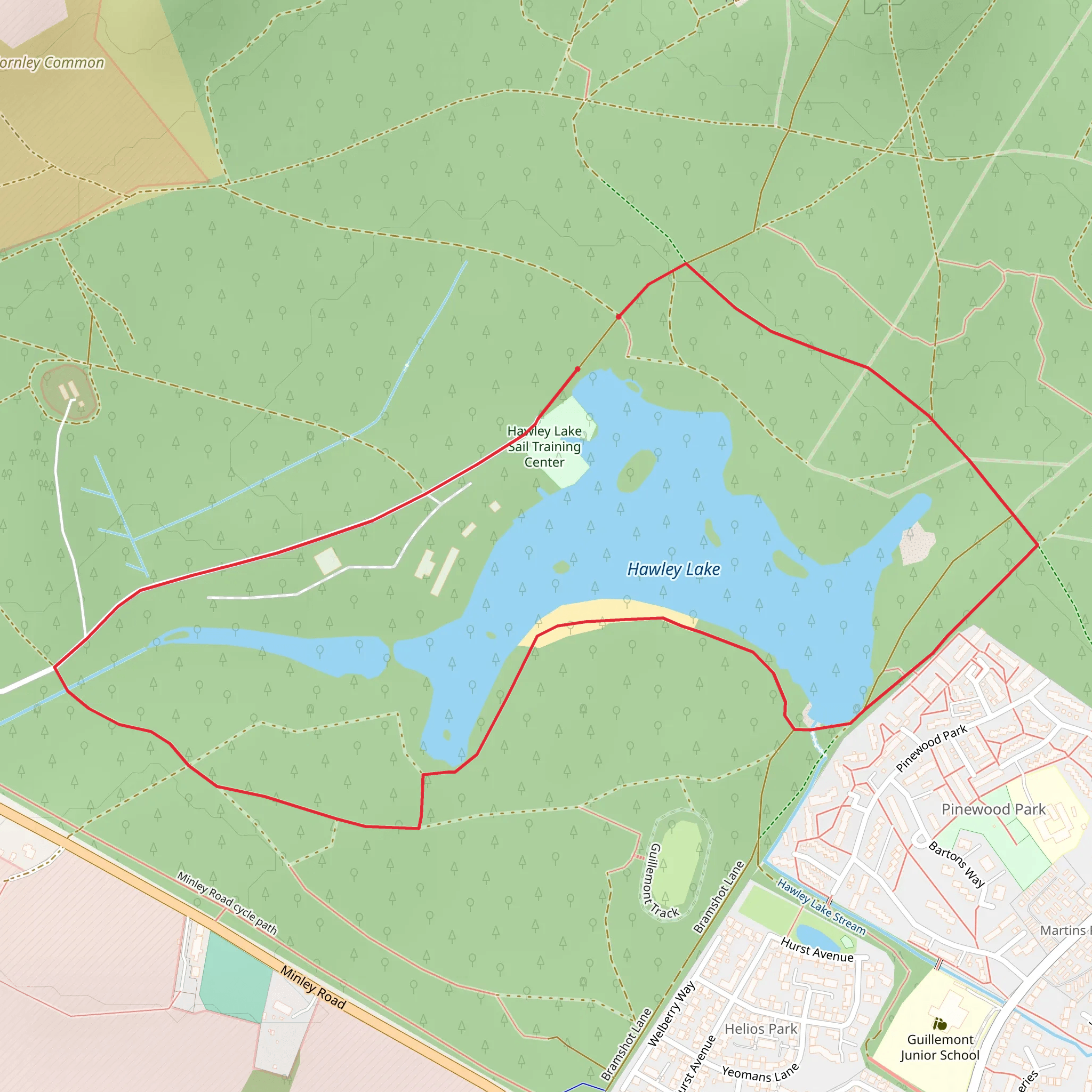 Hawley Lake Loop mobile static map