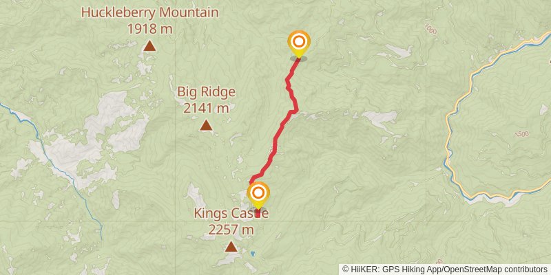 Packers Valley via Tyler Meadows Trail stage 2 Map
