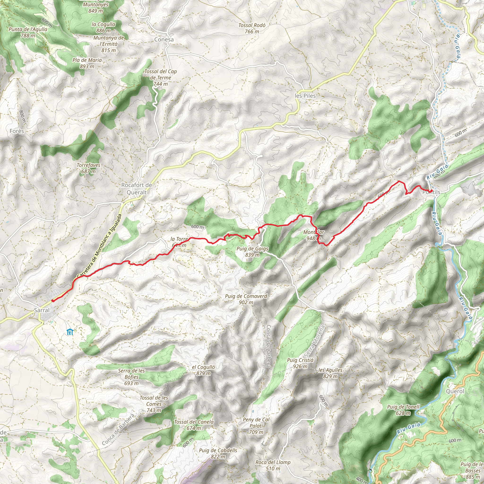 Pontils - Serral PR C 21 mobile static map
