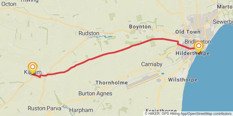 Blackpool to Bridlington - York stage 13 Map