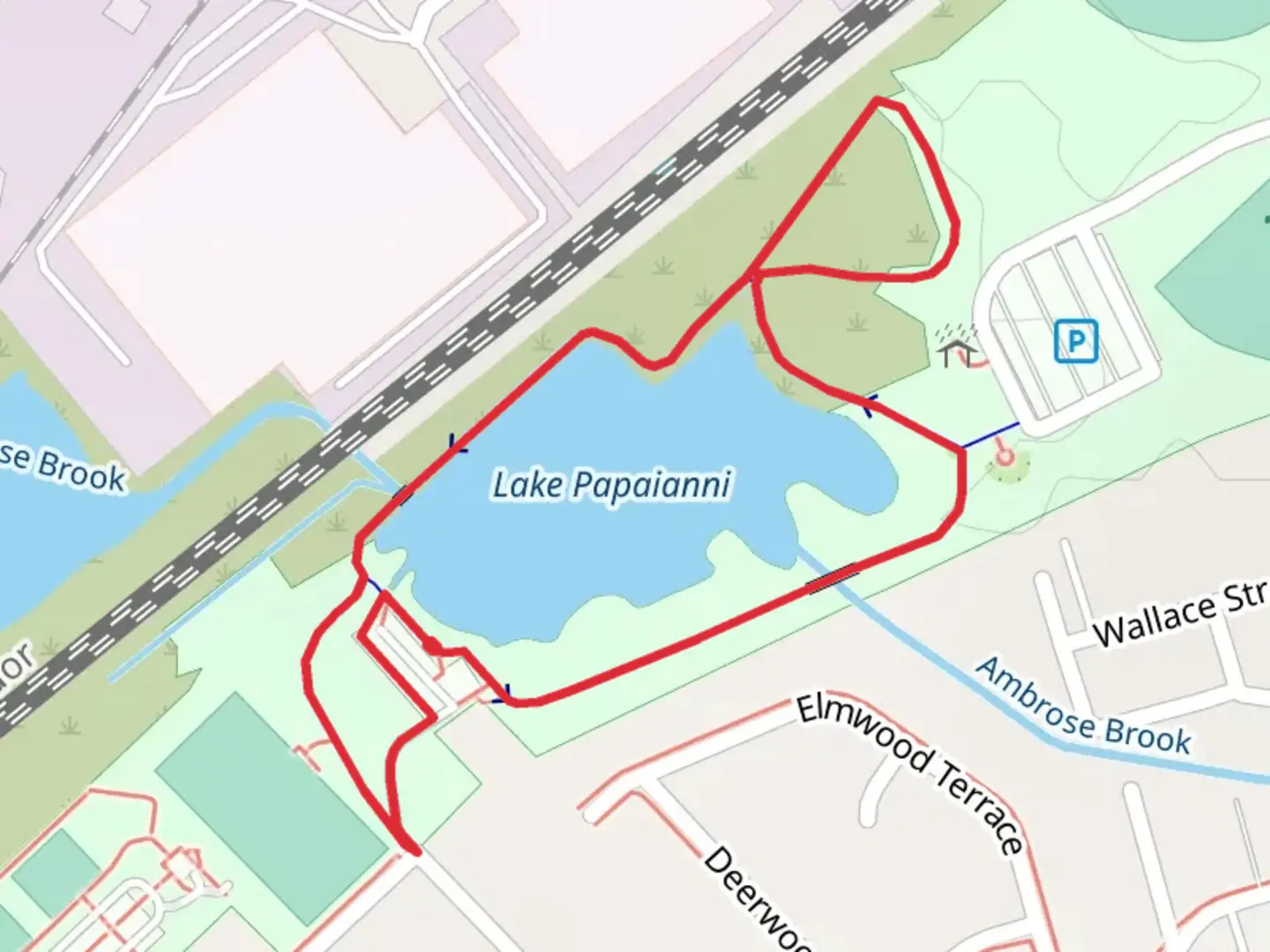 An image depicting the trail Lake Papaianni Loop and its surrounding area.