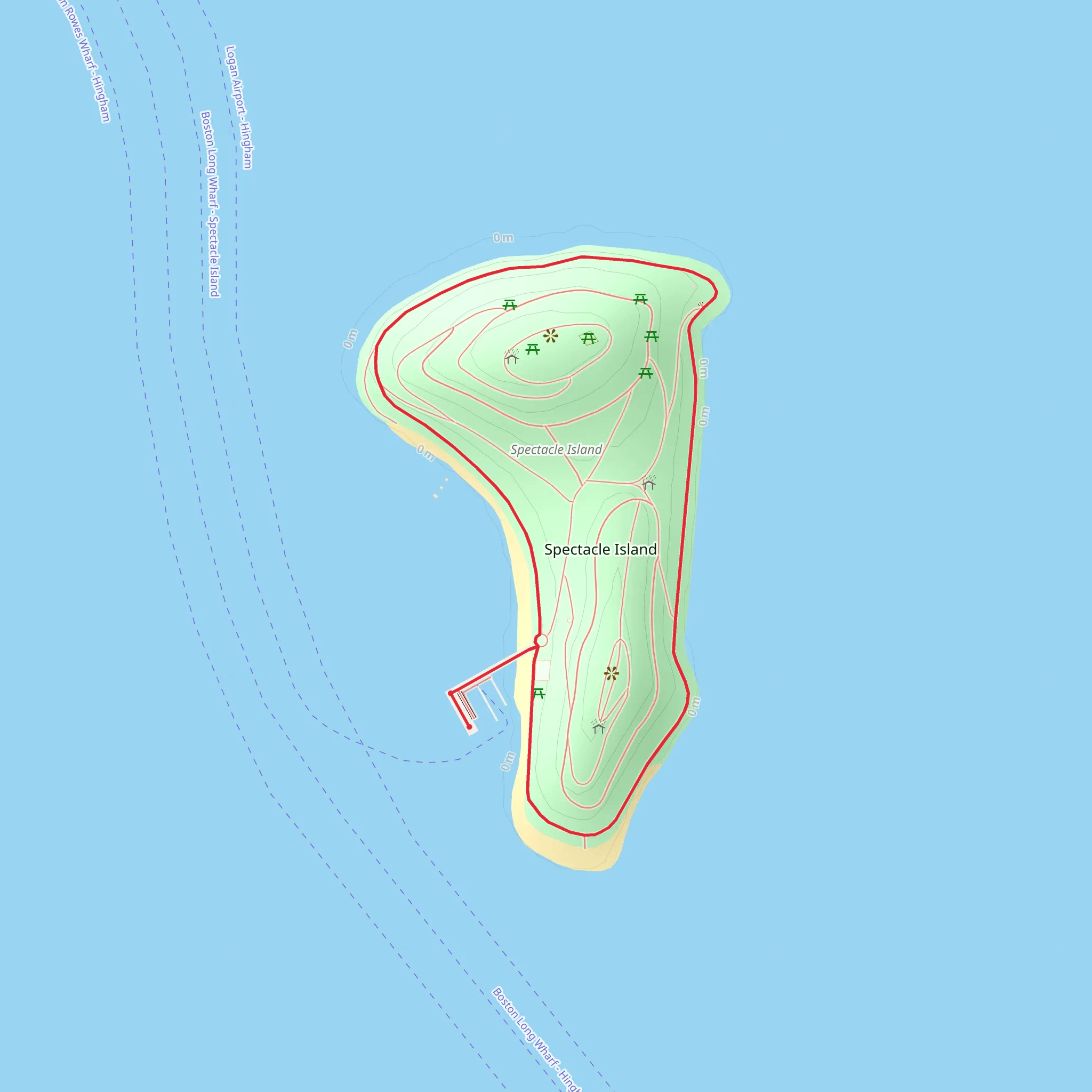 Spectacle Island Loop mobile static map