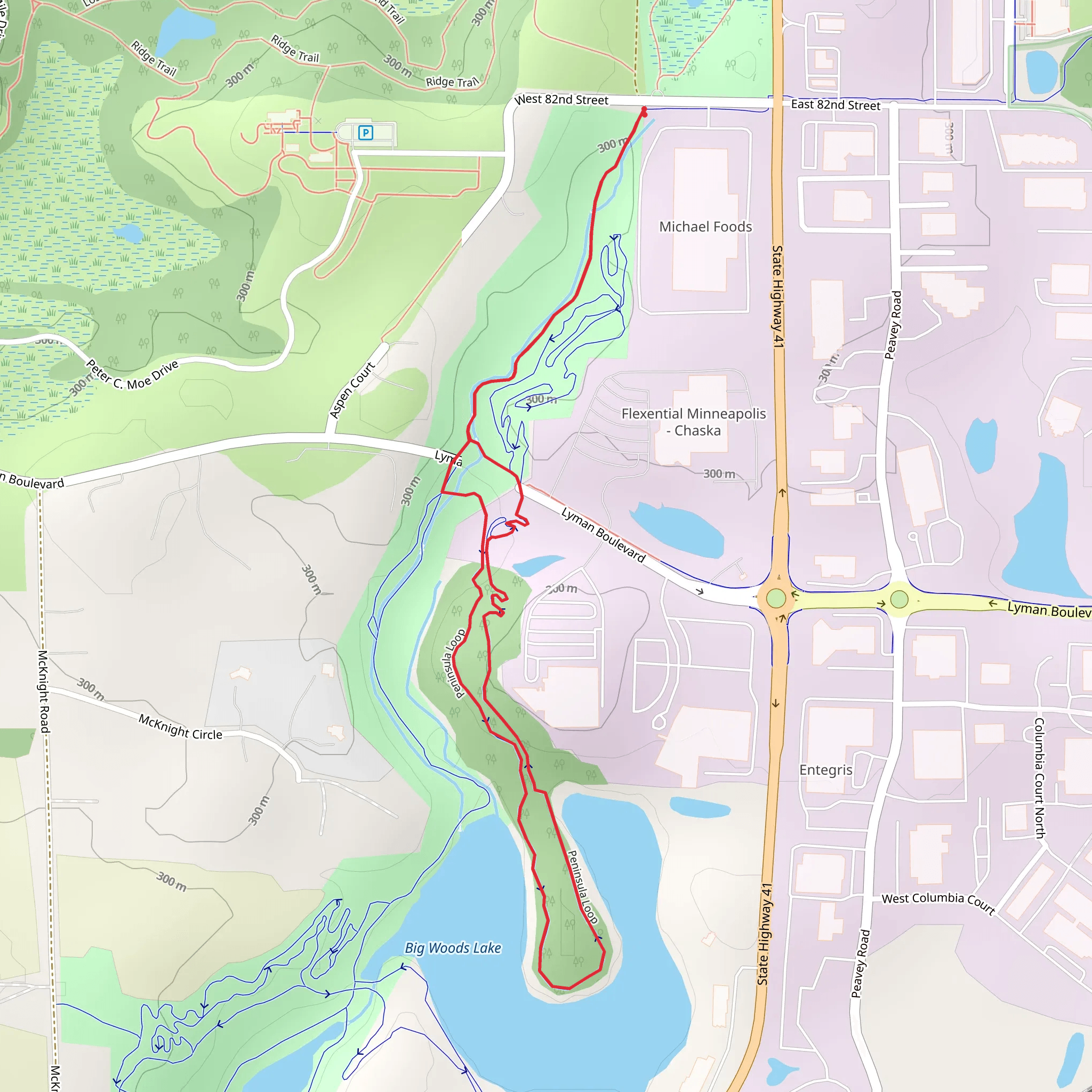 Peninsula Loop mobile static map