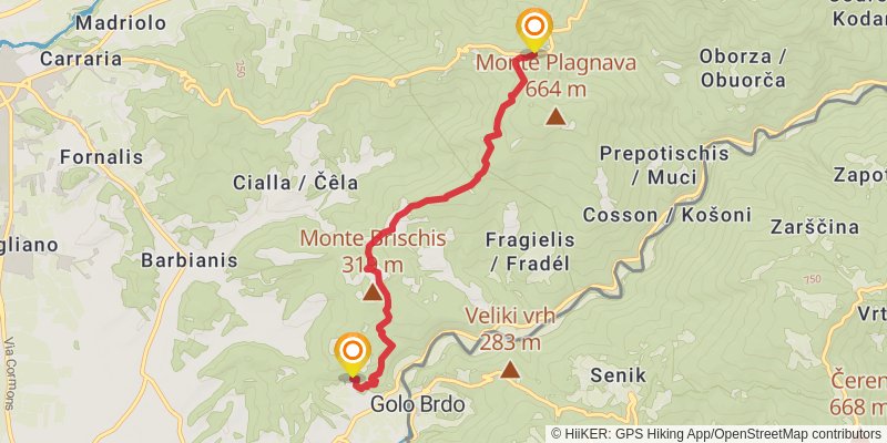 Alpe - Adria Trail alt 8 Map