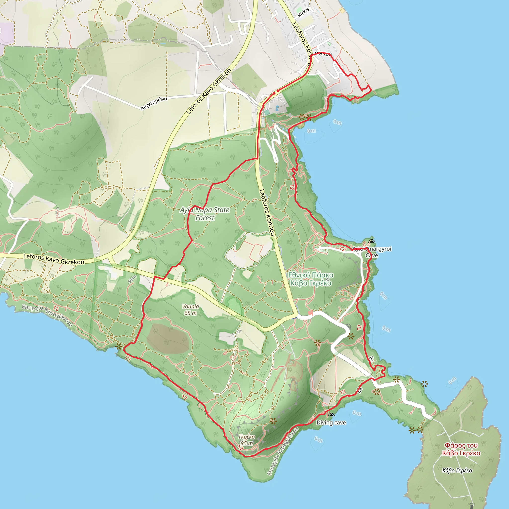 Sea Caves - Agioi Anargyroi mobile static map