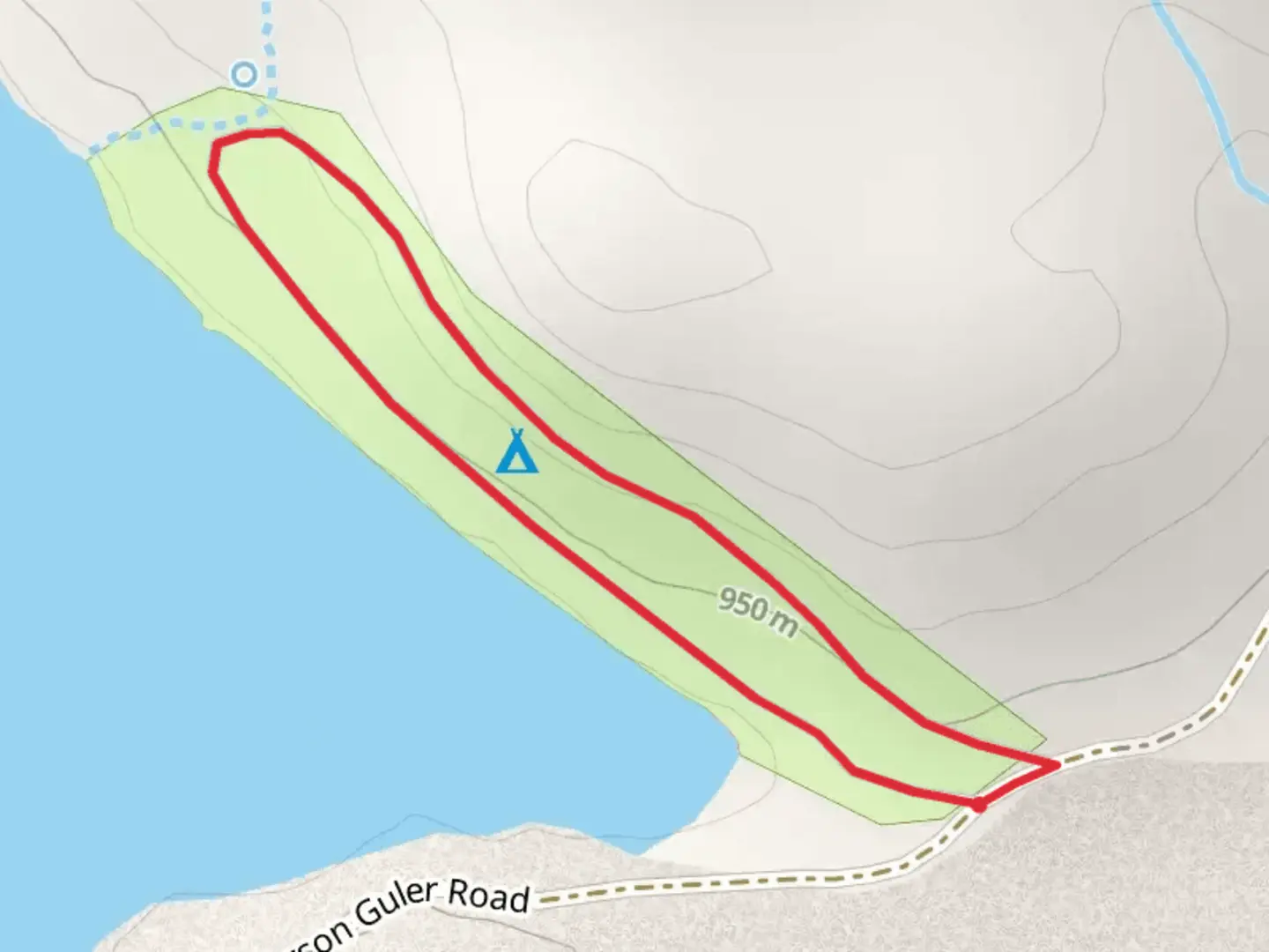 An image depicting the trail Goose Lake Campground Loop and its surrounding area.