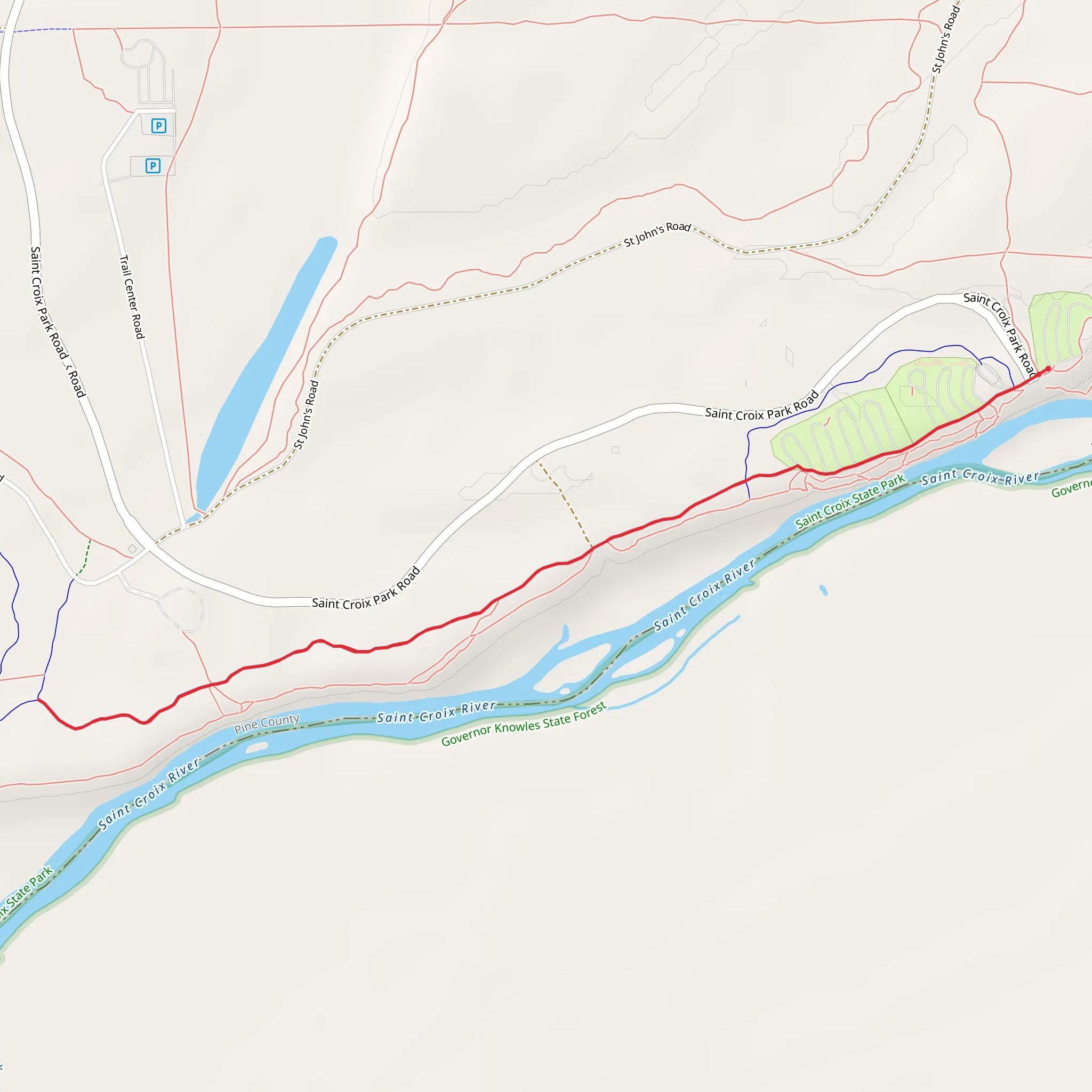 Saint Croix River Road Walk mobile static map