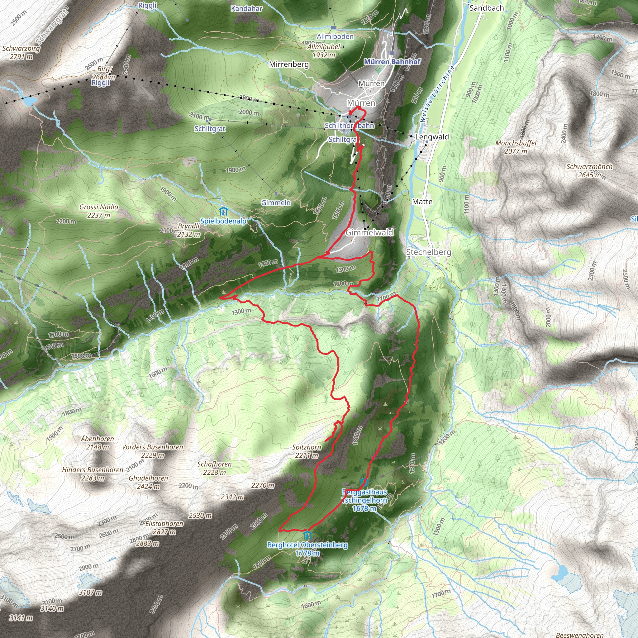 Tanzbödeli Loop mobile static map